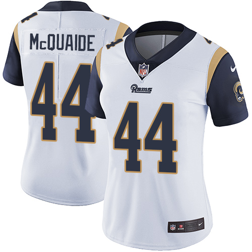 Nike Rams #44 Jacob McQuaide White Women's Stitched NFL Vapor Untouchable Limited Jersey - Click Image to Close